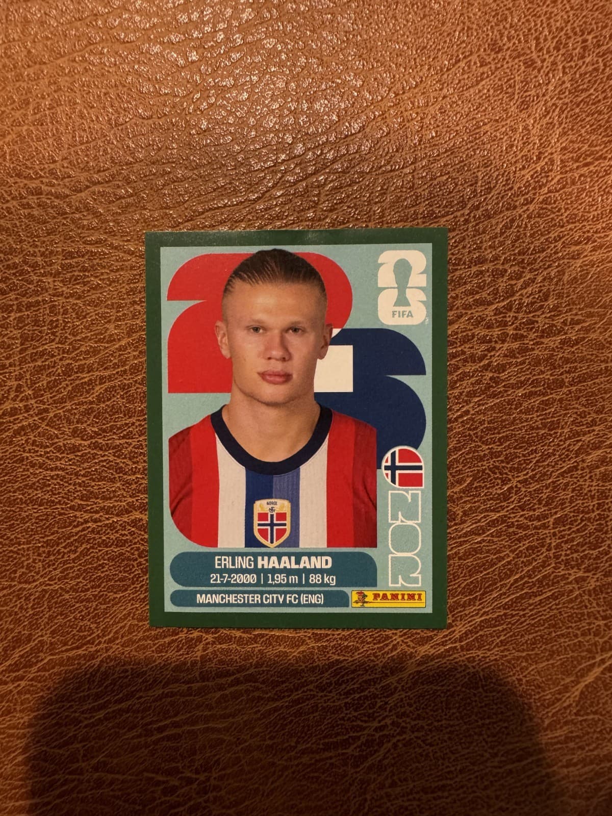 2026 Panini FIFA World Cup Erling Haaland GREEN Parallel NOR15 Norway SSP Rare