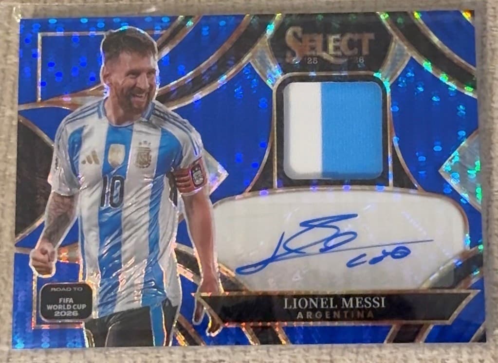 2025/26 Panini Select Prizm Road To World Cup Lionel Messi Jersey Patch Auto