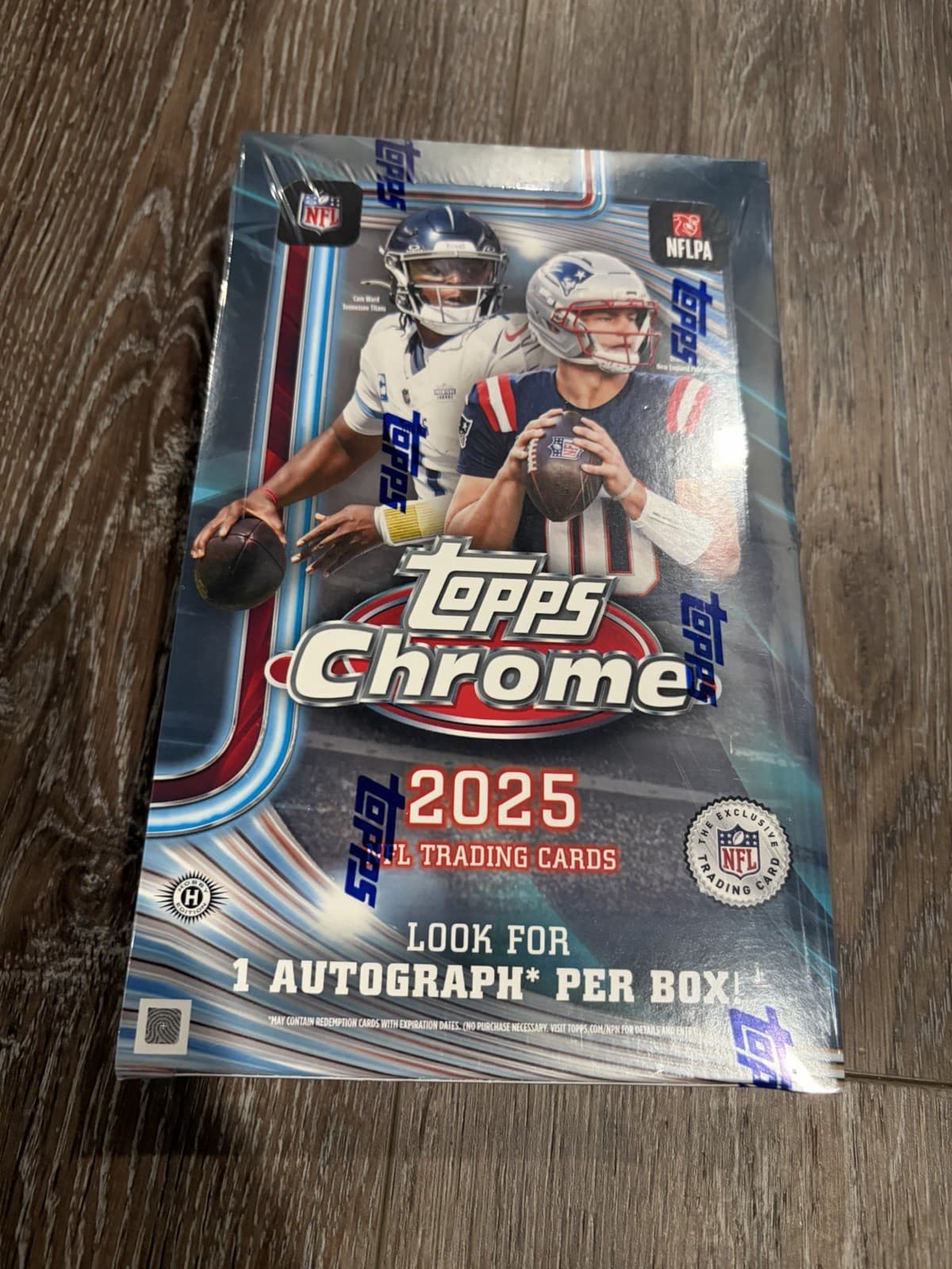 2025 Topps Chrome NFL Hobby Box Sealed Brand New Factory Sealed 1 Auto Guarantee
