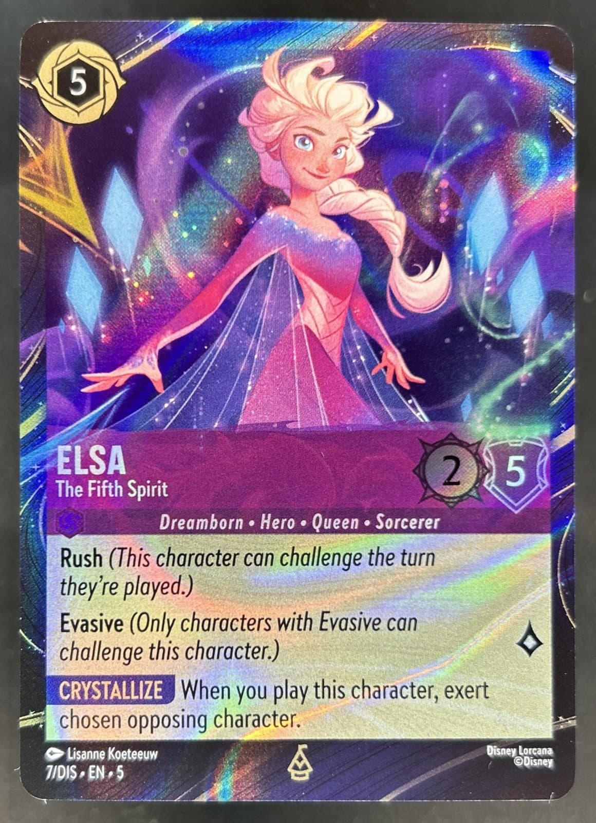 2026 Disney Lorcana Hong Kong Disneyland Promo Elsa The Fifth Spirit #7/DIS (B)