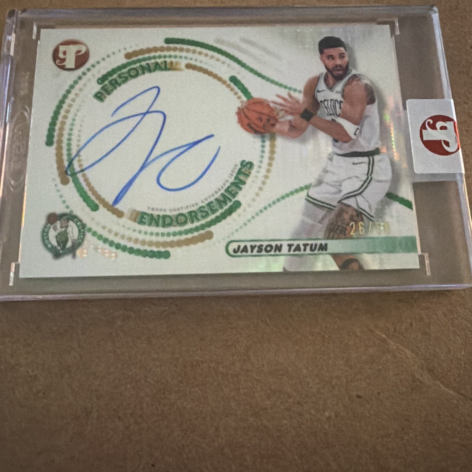Topps Pristine Jayson Tatum Personal Endorsements PE-JT Auto /50