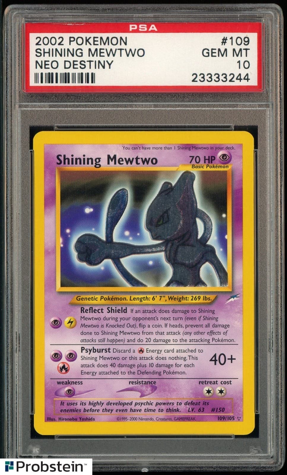 2002 Pokemon Neo Destiny #109 Shining Mewtwo PSA 10 GEM MINT