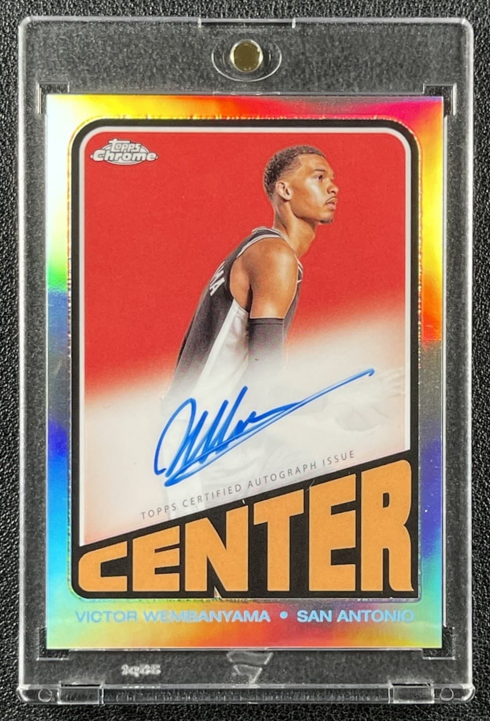 Victor Wembanyama 2023-24 Topps Chrome #Ta-Vw Rookie 1972 Refractor Auto Spurs