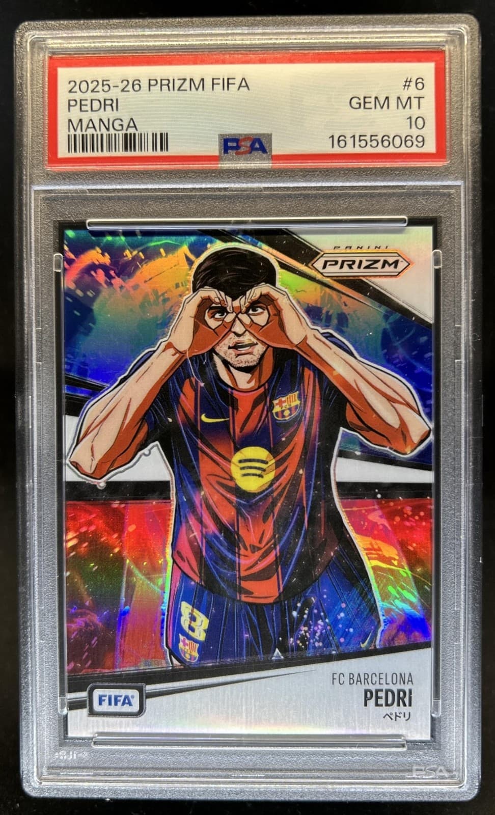 2025-26 Panini Prizm FIFA Pedri Manga SSP #6 Barcelona PSA 10 GEM MINT