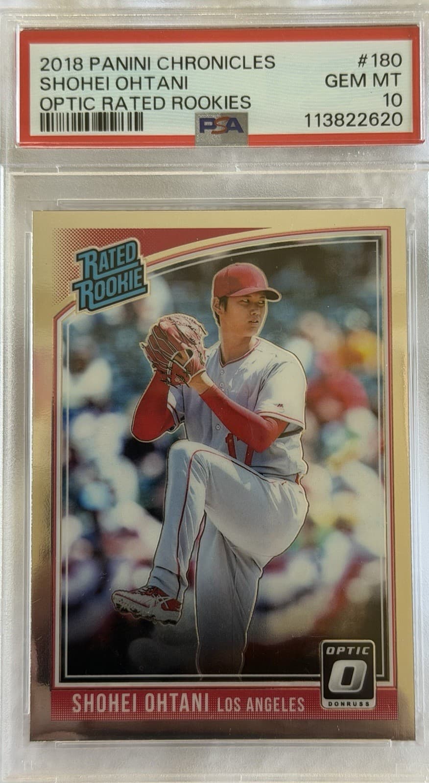 2018 Panini Chronicles - Optic Rated Rookies Shohei Ohtani #180 PSA 10 GEM MT RC