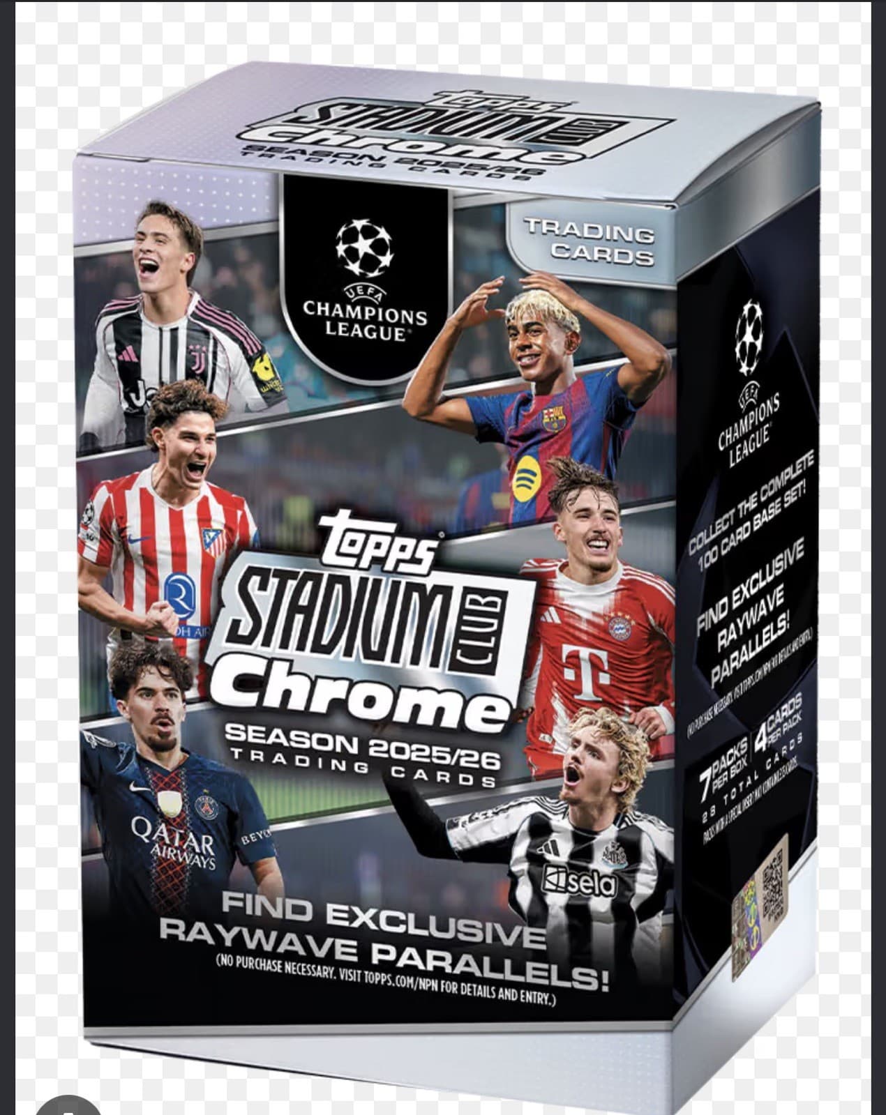 2025-26 TOPPS STADIUM CLUB CHROME UEFA VALUE BLASTER BOX Soccer  PRE ORDER