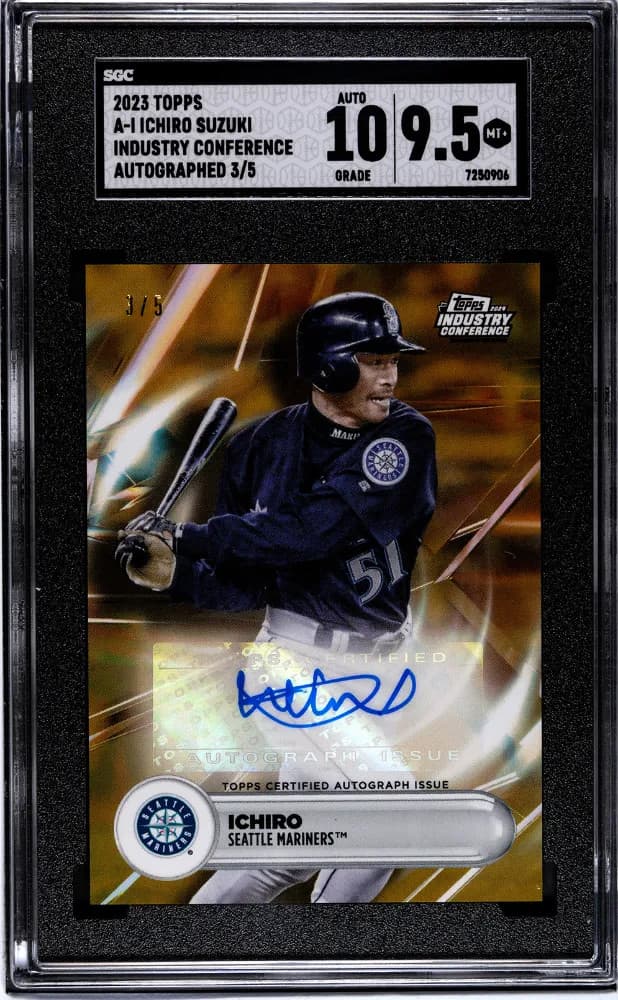 2023 Topps Industry Conference Ichiro Suzuki #A-I Autograph 5 SGC 9.5 Auto 10