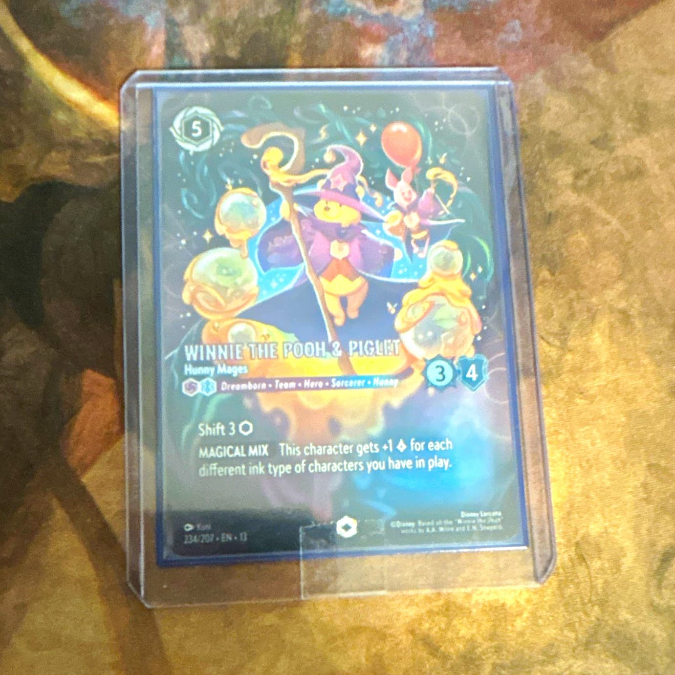 Disney Lorcana Azure Sea Winnie the Pooh & Piglet Hunny Mages 234/204 Foil