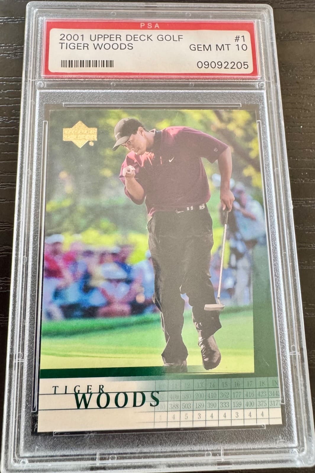 2001 Upper Deck Golf #1 Tiger Woods PSA 10 GEM MINT Iconic Golf Card