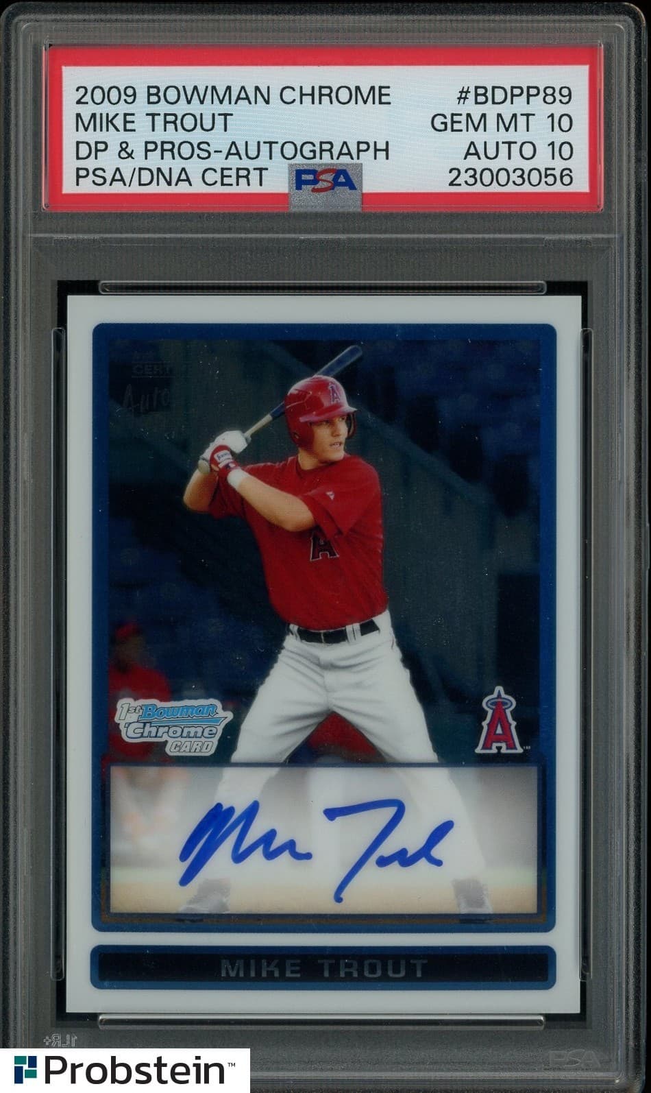 2009 bowman Chrome DP & Prospects Mike Trout RC Rookie PSA 10 PSA/DNA 10 AUTO