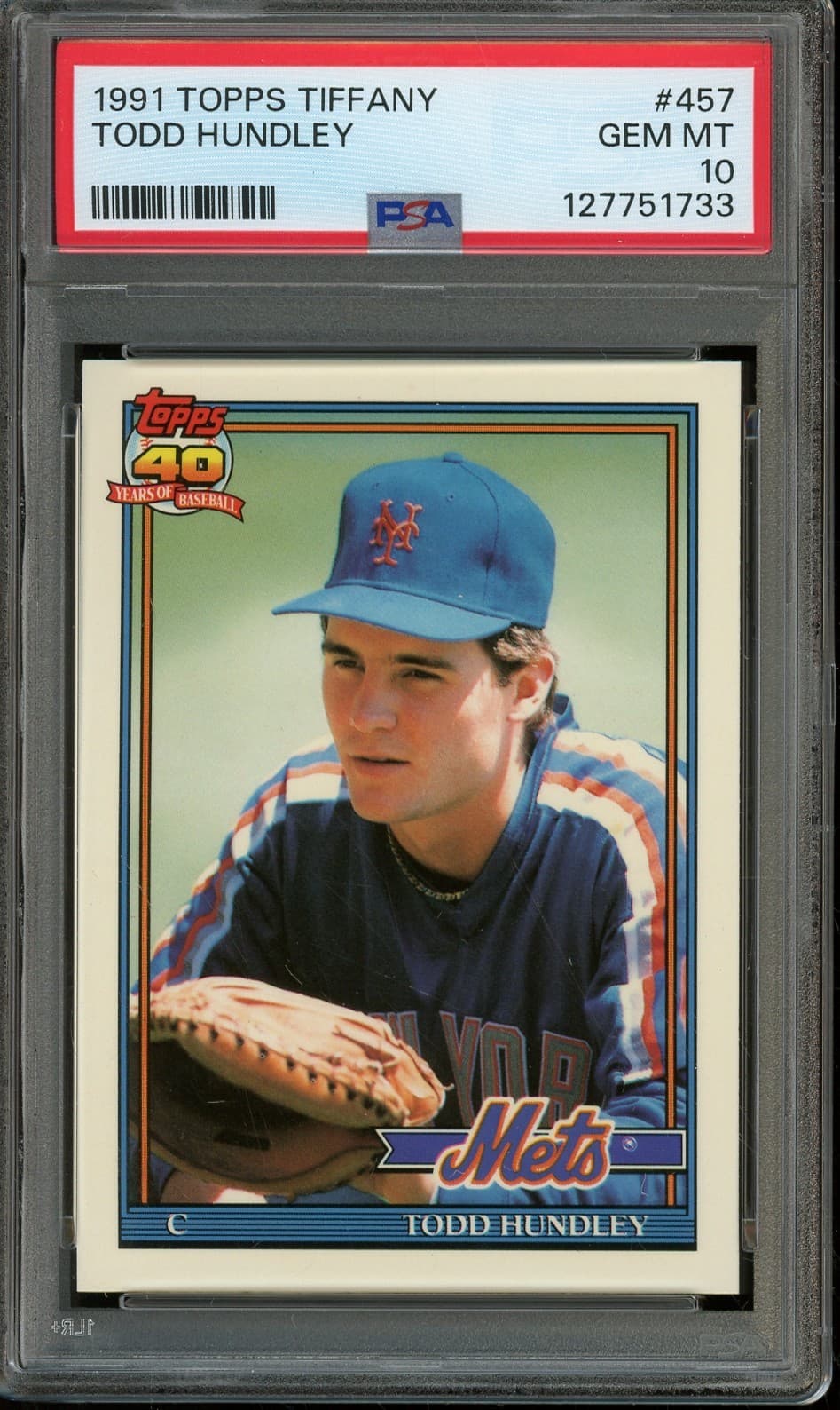 1991 TOPPS TIFFANY #457 TODD HUNDLEY GEM PSA 10