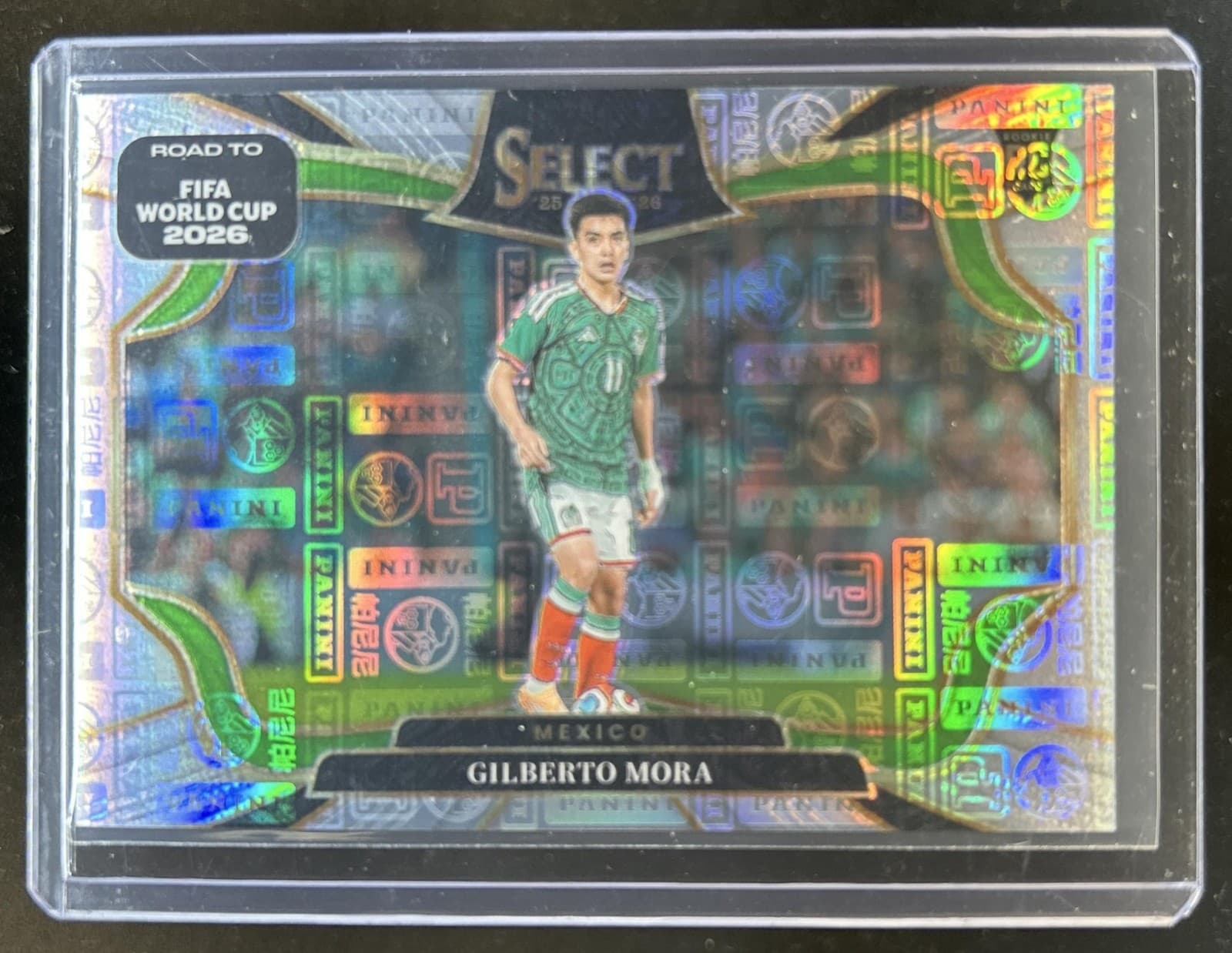 2025-26 Select Road to FIFA World Cup Gilberto Mora Field Level Logo RC #/61