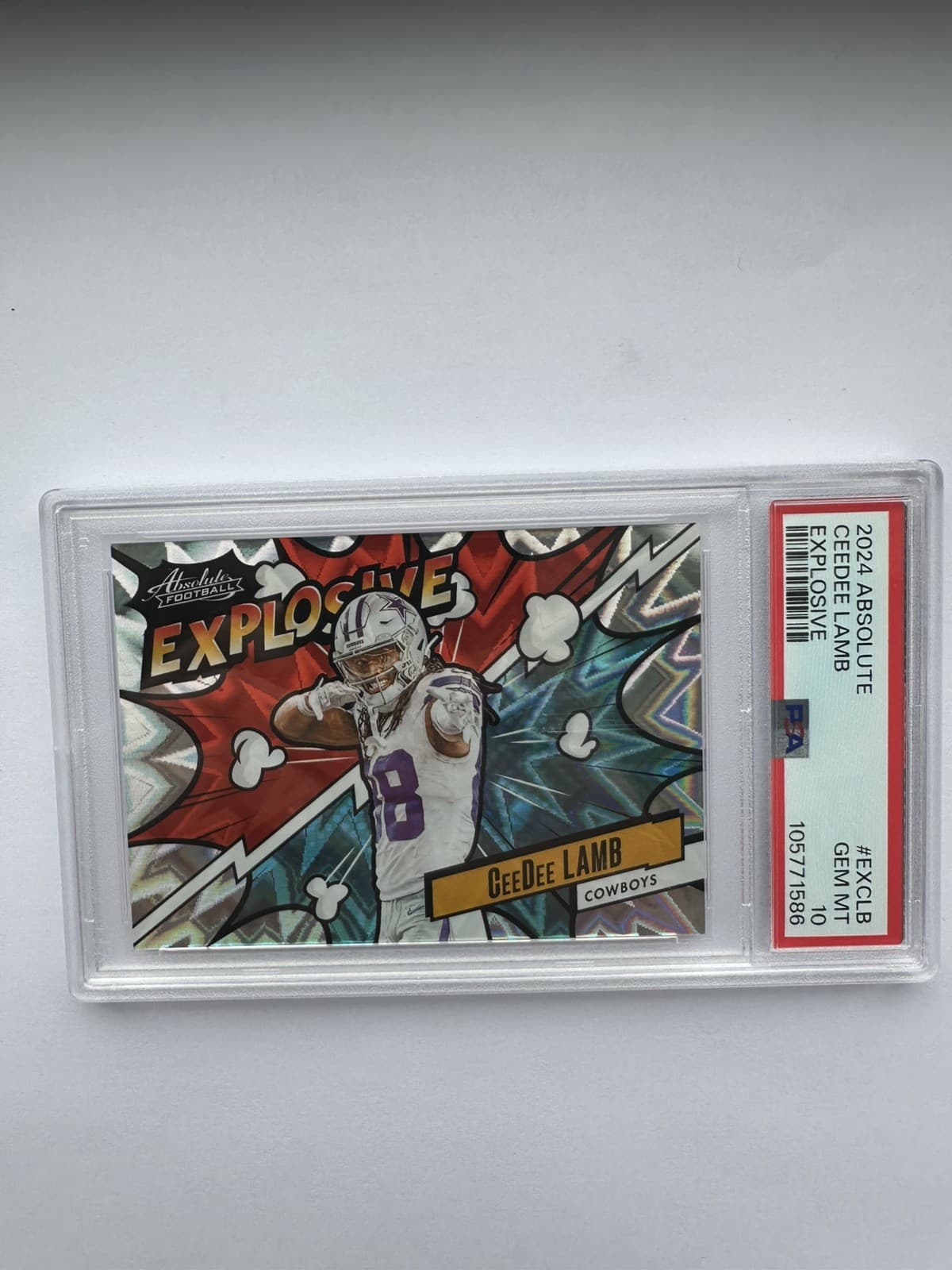 🧨🔥 CeeDee Lamb Explosive #EX-CLB 2024 Panini Absolute Cowboys PSA 10 GEM MINT