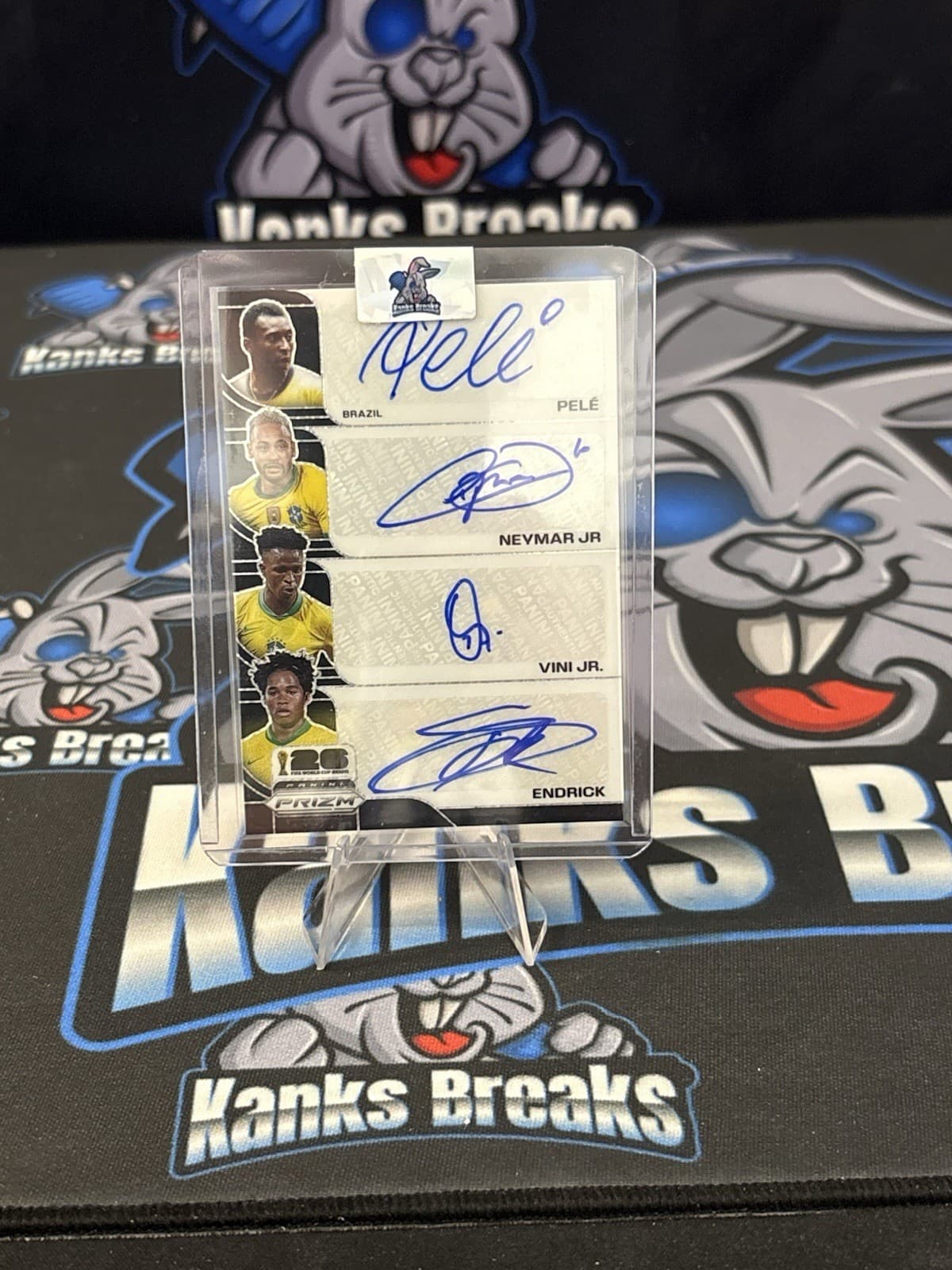 2026 World Cup Prizm Black Shimmer 1/1 Neymar Pele Vini Jr Endrick Quad Auto