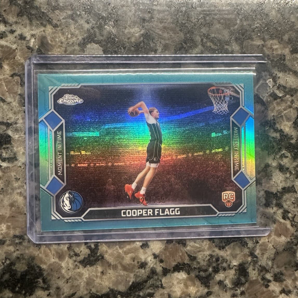 2025-26 Topps Chrome Update- Cooper Flagg Moment in time Aqua /199 (RC)
