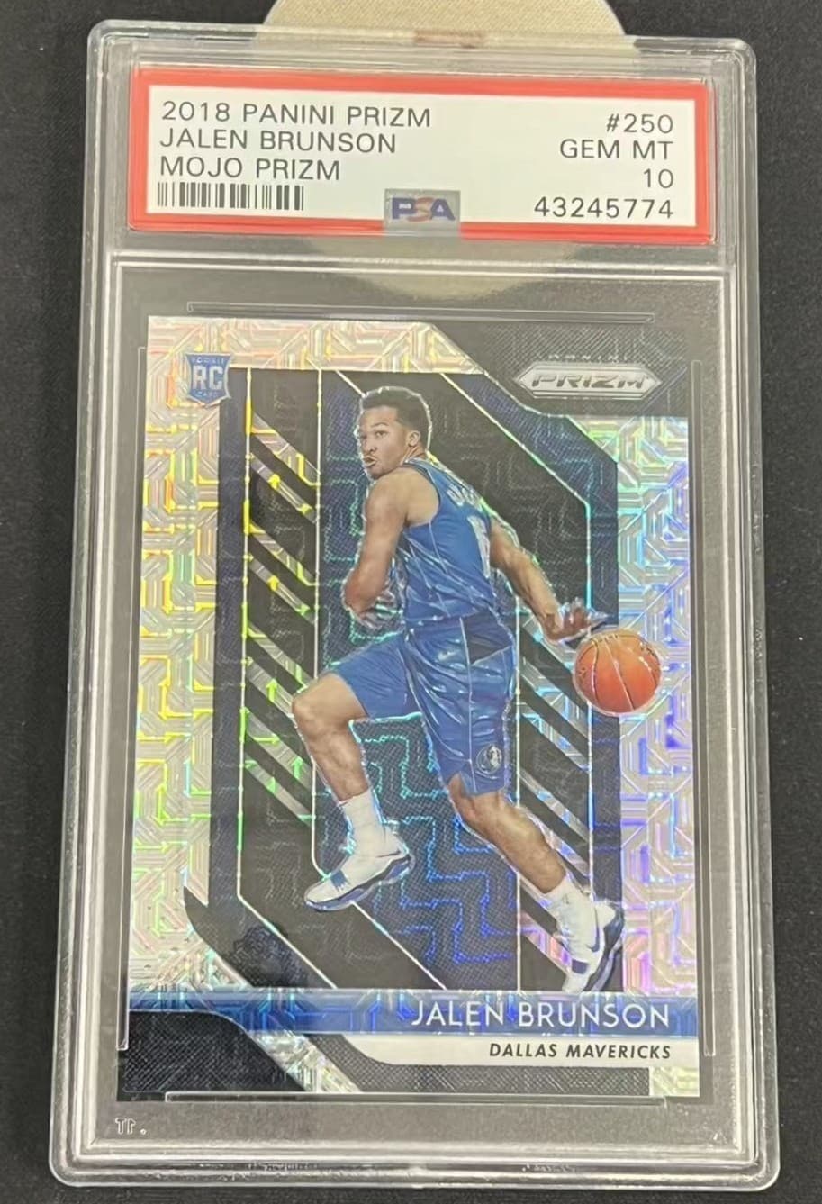2018-19 PANINI PRIZM #250 JALEN BRUNSON MOJO /25 RC ROOKIE PSA 10 GEM MT POP5