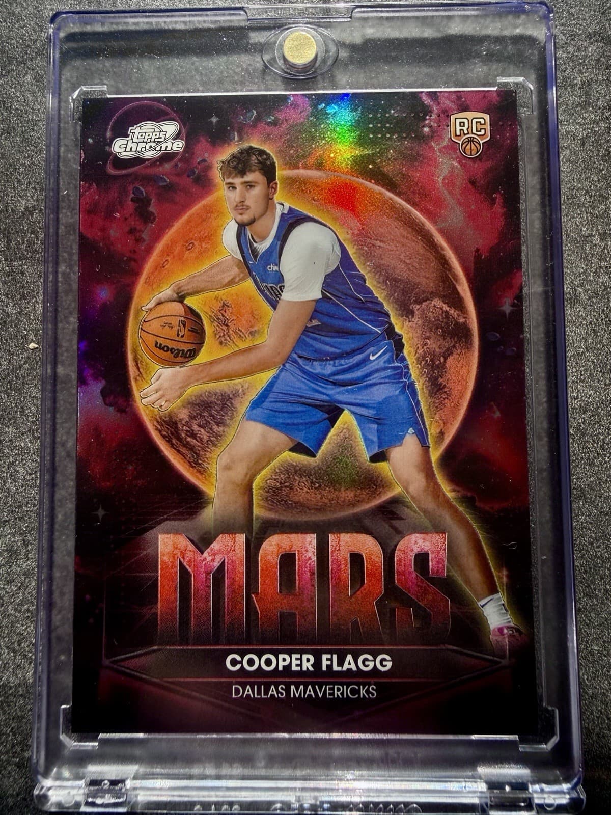 2025-26 Topps Chrome Cosmic Cooper Flagg Rookie Planetary Pursuit Mars SSP MAVS