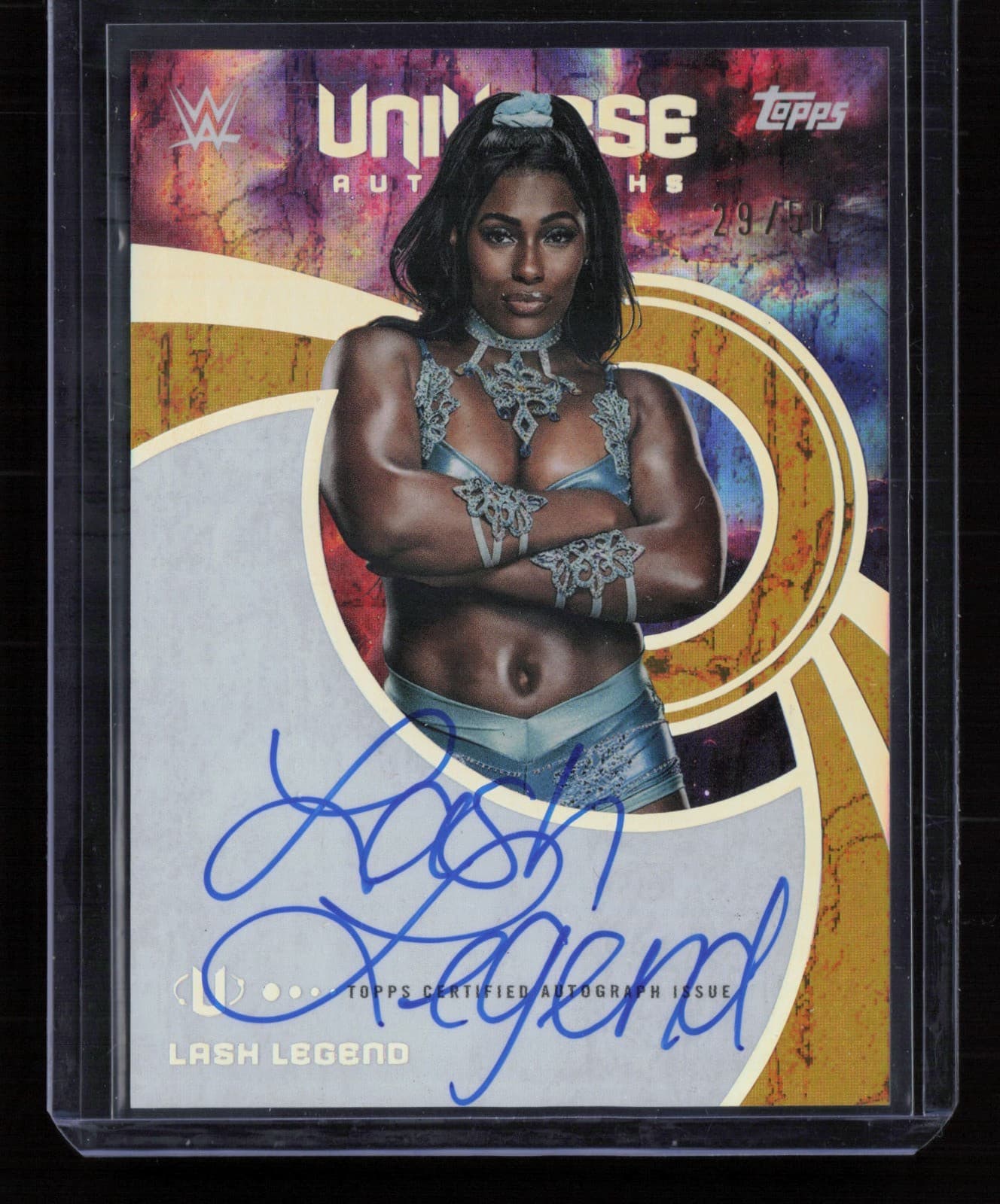 Lash Legend UNIVERSE AUTOGRAPHS AUTO 2025 Topps WWE Wrestling GOLD STONE /50