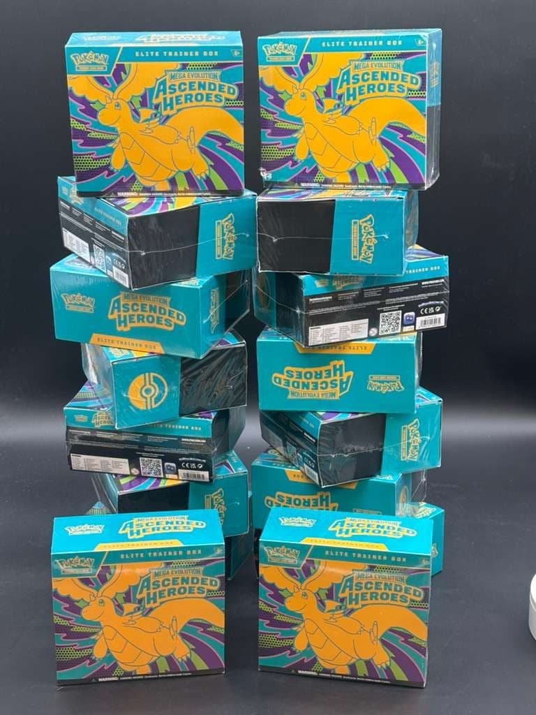 Lot of (16) Pokemon TCG Ascended Heroes Elite Trainer Boxes SEALED NEW