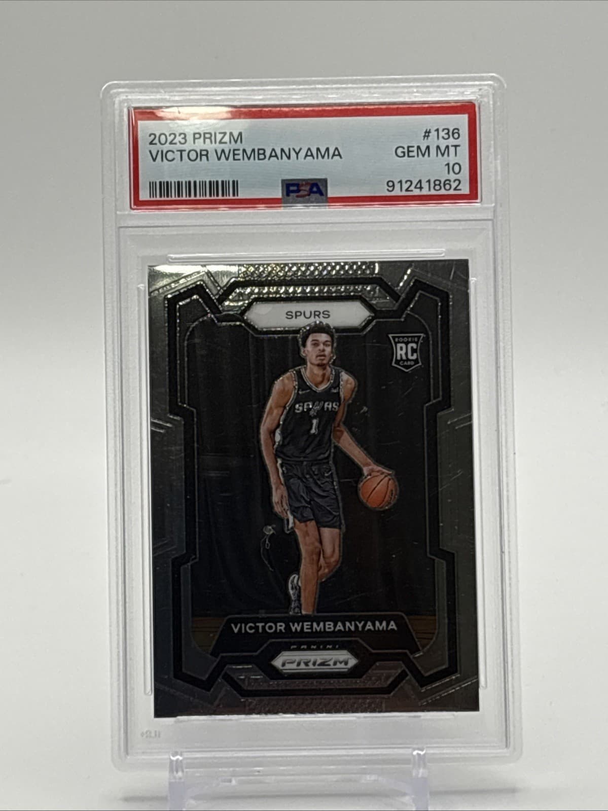 2023-24 Panini Prism Victor Wembanyama #136 PSA 10 Rookie