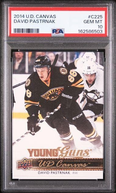 2014 Upper Deck David Pastrnak Young Guns Canvas #C225 PSA 10