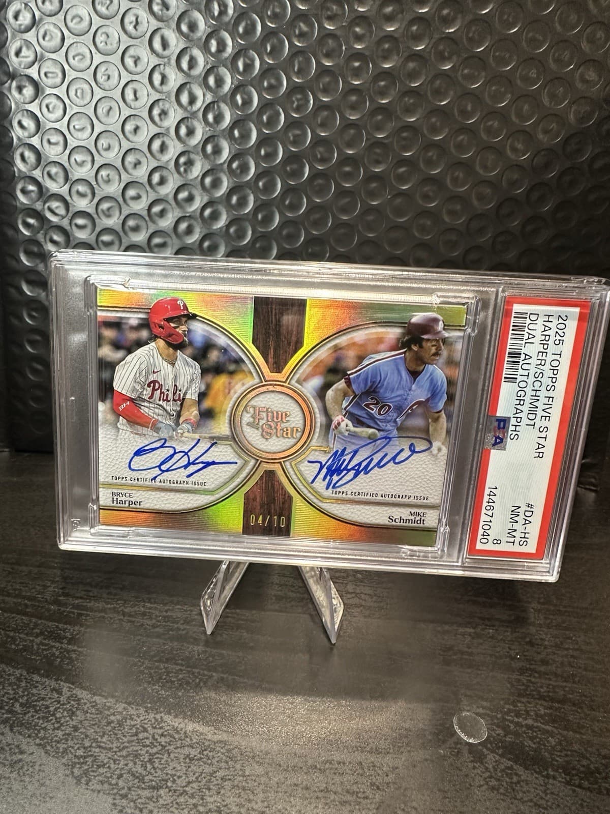 2025 Topps Five Star Bryce Harper/Mike Schmidt /10 Dual Auto Phillies 