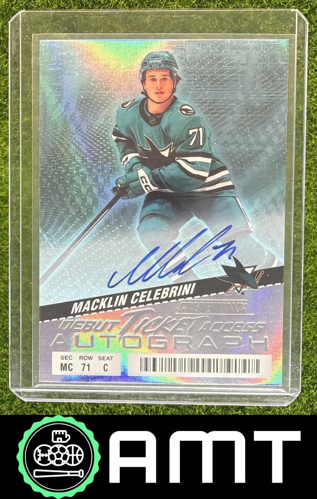 Macklin Celebrini RC 2024-25 UD Credentials Auto San Jose Sharks #111 9/99