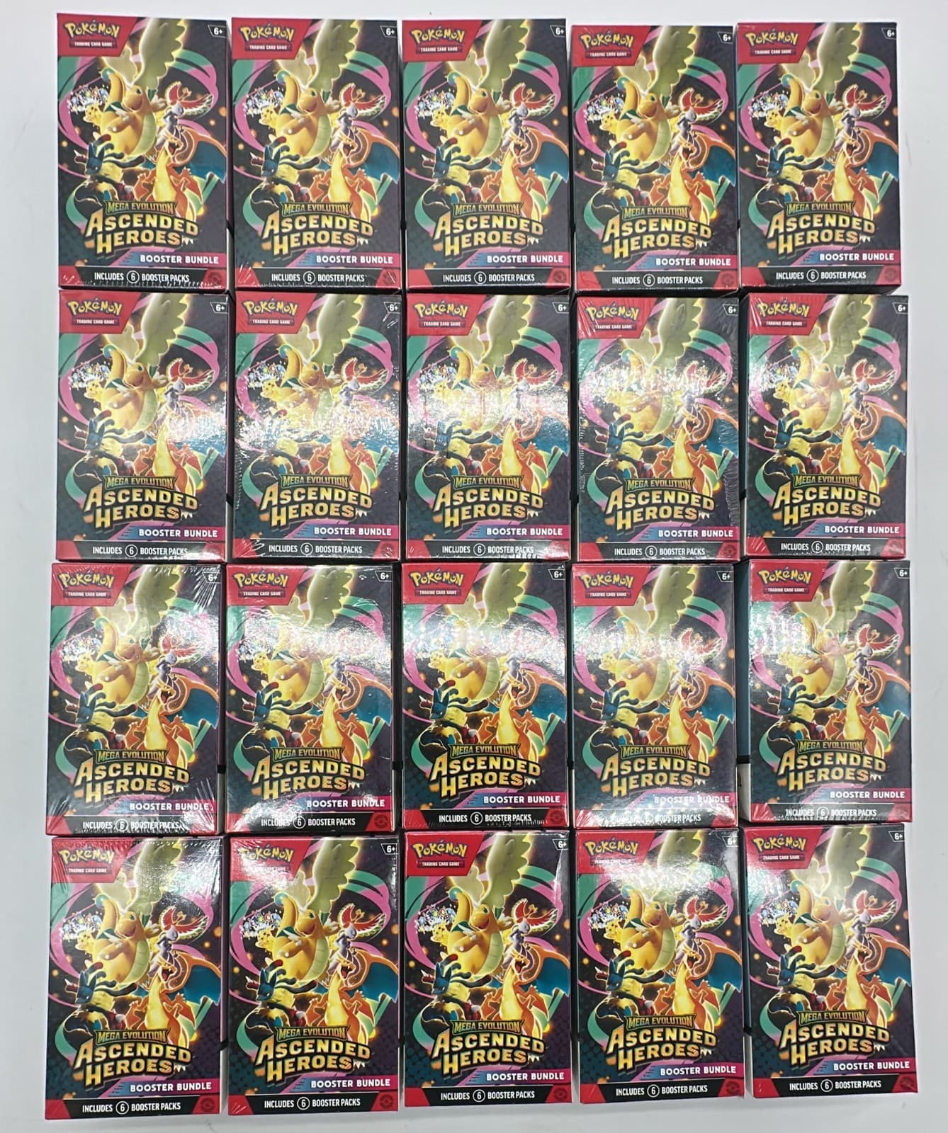 Lot of (20) Pokemon TCG Ascended Heroes Booster Bundles SEALED NEW
