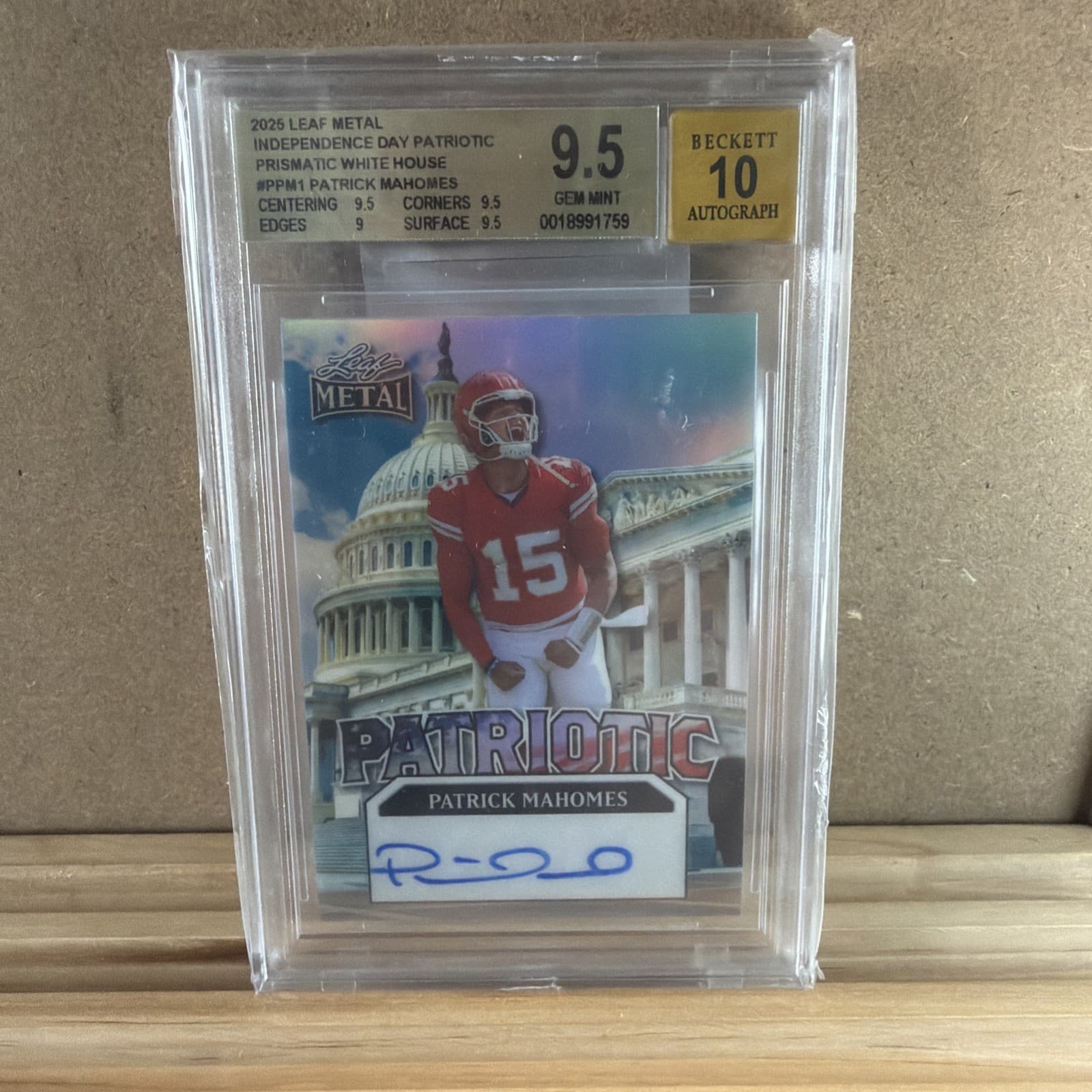2025 Leaf Metal PATRICK MAHOMES Auto 1/1 - Autographed 