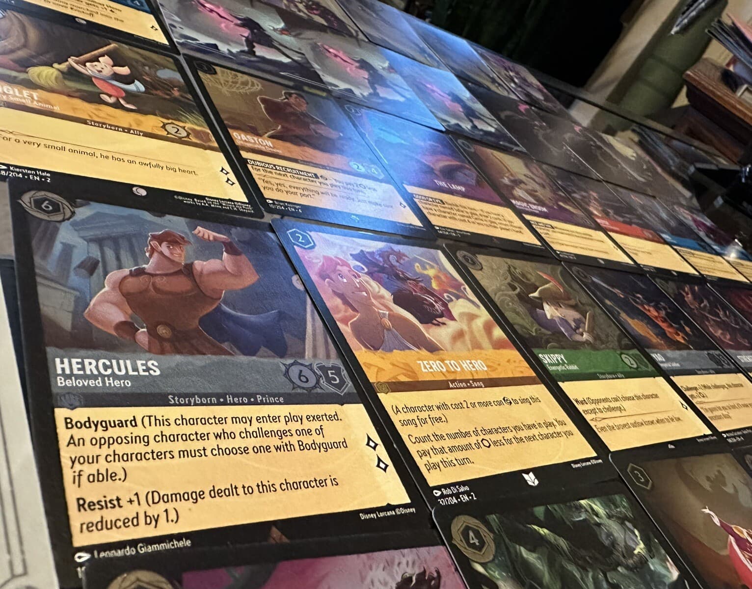 Disney Lorcana TCG Massive Lot Of 412 Cards. Foil, Rare, Super Rare, Great Shape