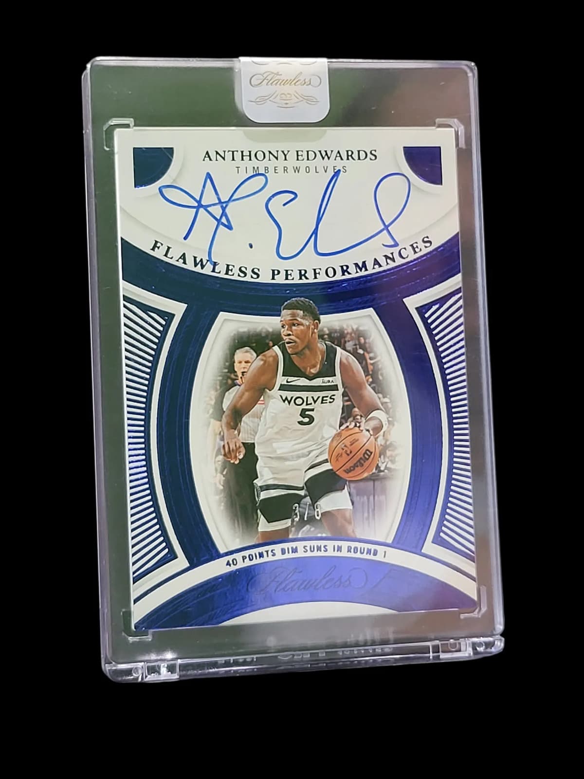 2025 Panini Flawless Flawless Performances Anthony Edwards #FP-ANT 3/8