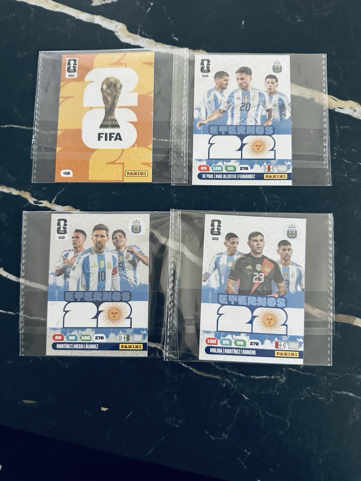 Panini Adrenalyn XL FIFA WC 2026 ETERNOS COMPLETE SET Messi RARE More Distinctive 