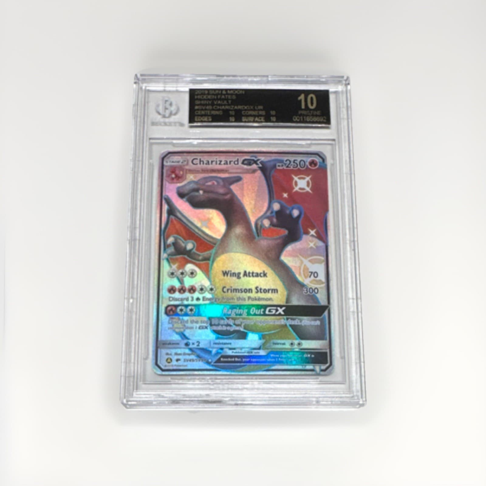 Pokemon BGS 10 BLACK LABEL Charizard GX FA 2019 SV49/SV94 Hidden Fates English 