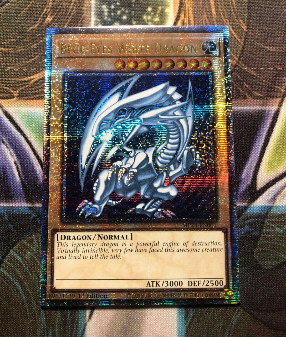 *** Blue-Eyes White Dragon *** Quarter Century Secret Rare Mp24-En001 Yugioh!
