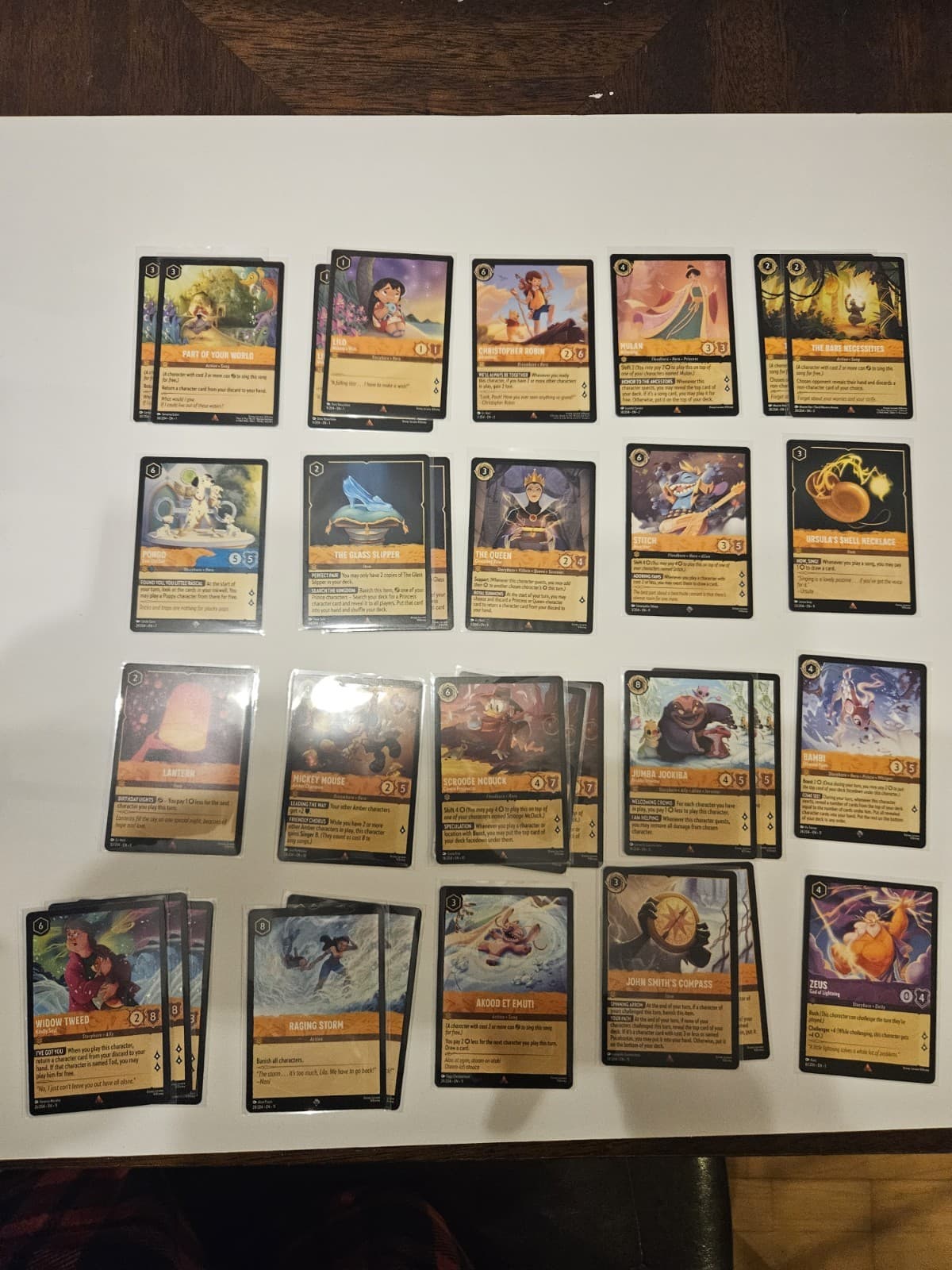 242 Disney Lorcana Rare And Super Rare Lot