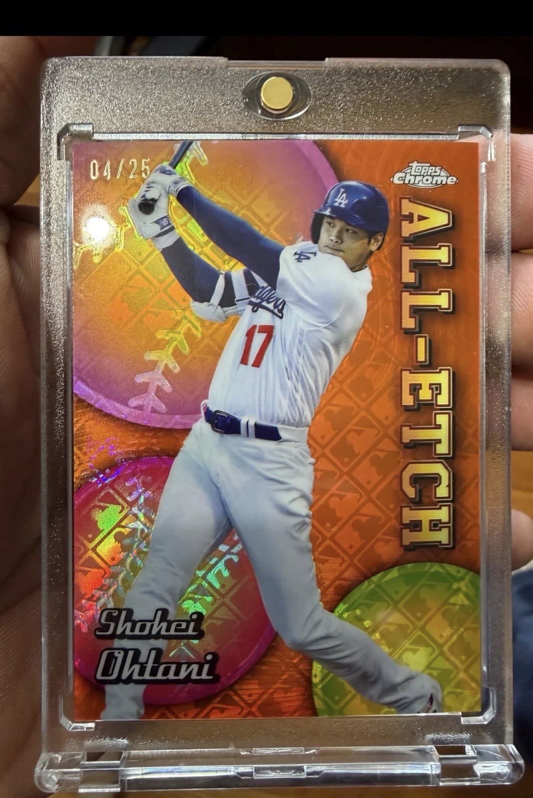 2024 Topps Chrome Logofractor Chrome All Etch Shohei Ohtani Orange Refractor /25