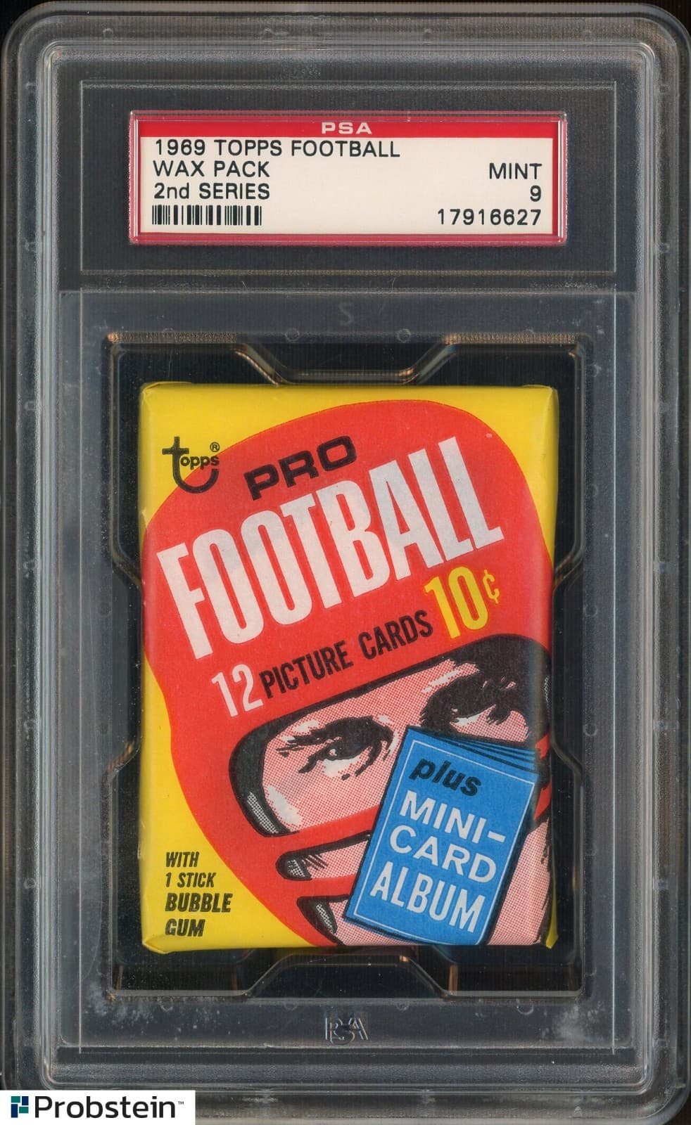 1969 Topps Football Unopened Wax Pack 2nd Series Piccolo RC PSA 9 MINT
