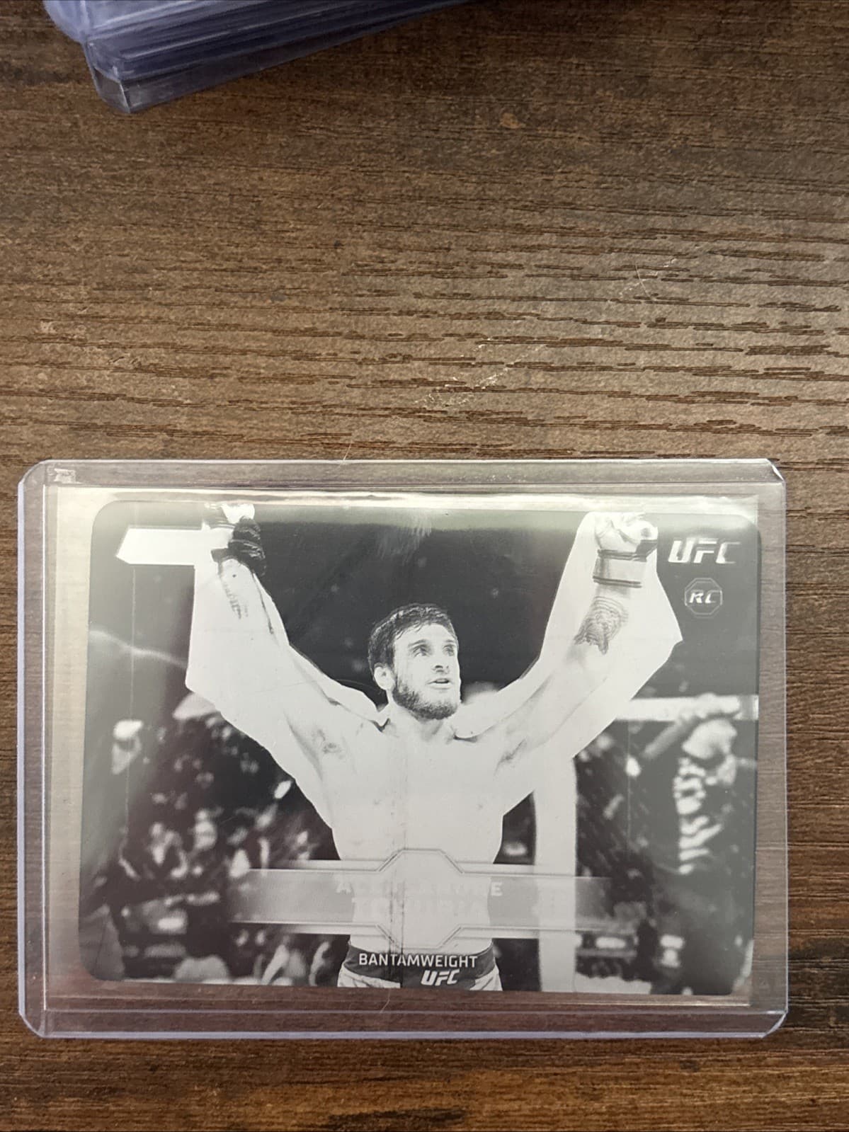 2026 UFC Topps Stadium Club Aleksandre Topuria Rookie 1/1 Black Printing Plate