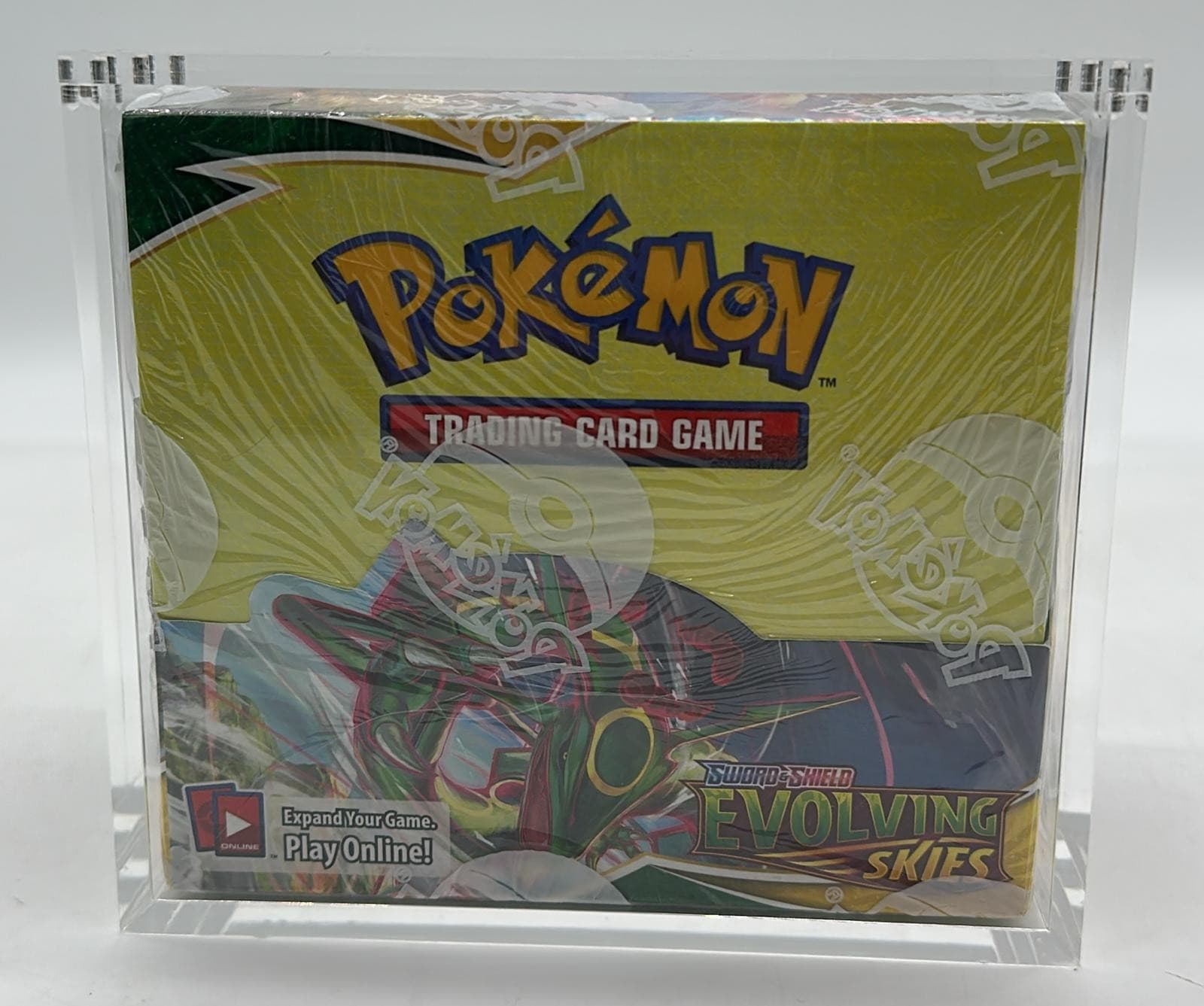 Pokemon TCG Sword & Shield Evolving Skies Booster Box SEALED w/Acrylic