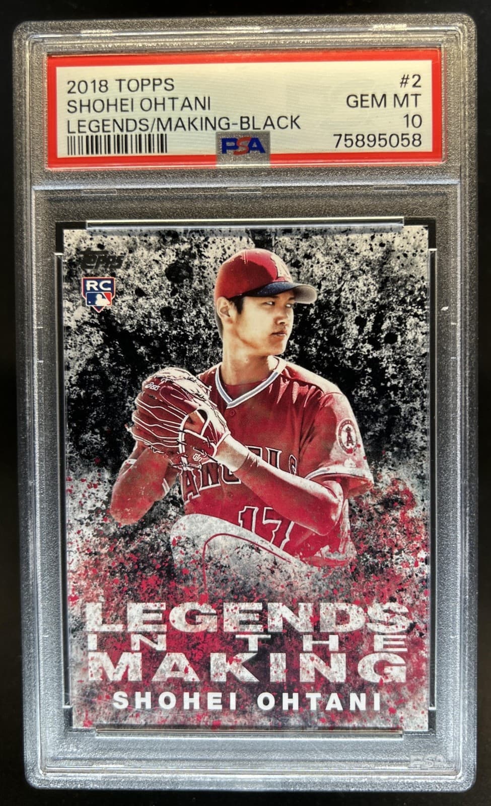 2018 Topps Shohei Ohtani Legends in the Making Black RC #LITM-2 PSA 10 GEM MINT
