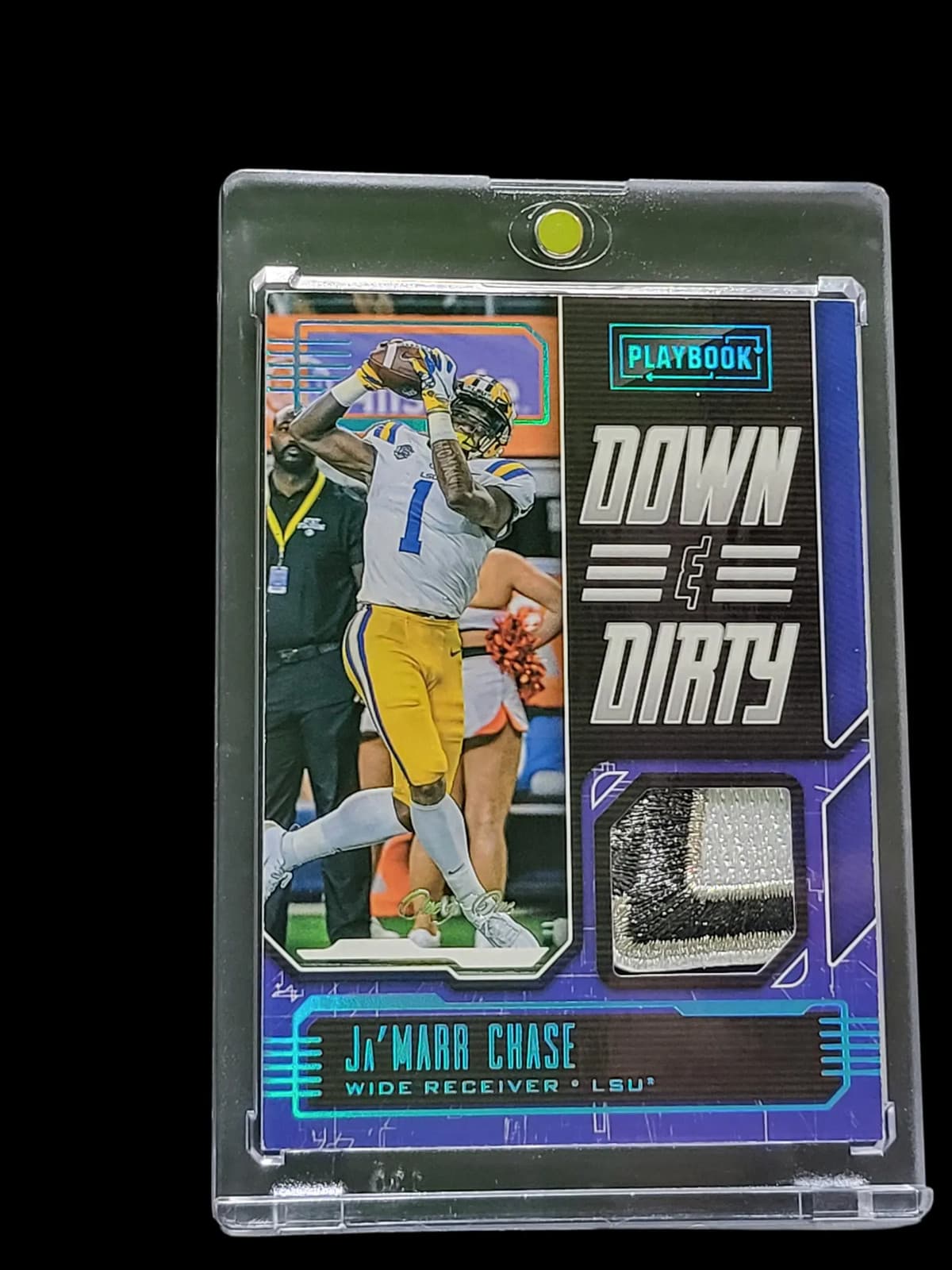 2021 Panini Chronicles  Draft  Ja'Marr Chase #PB-JC Purple Player-worn/used 1/1