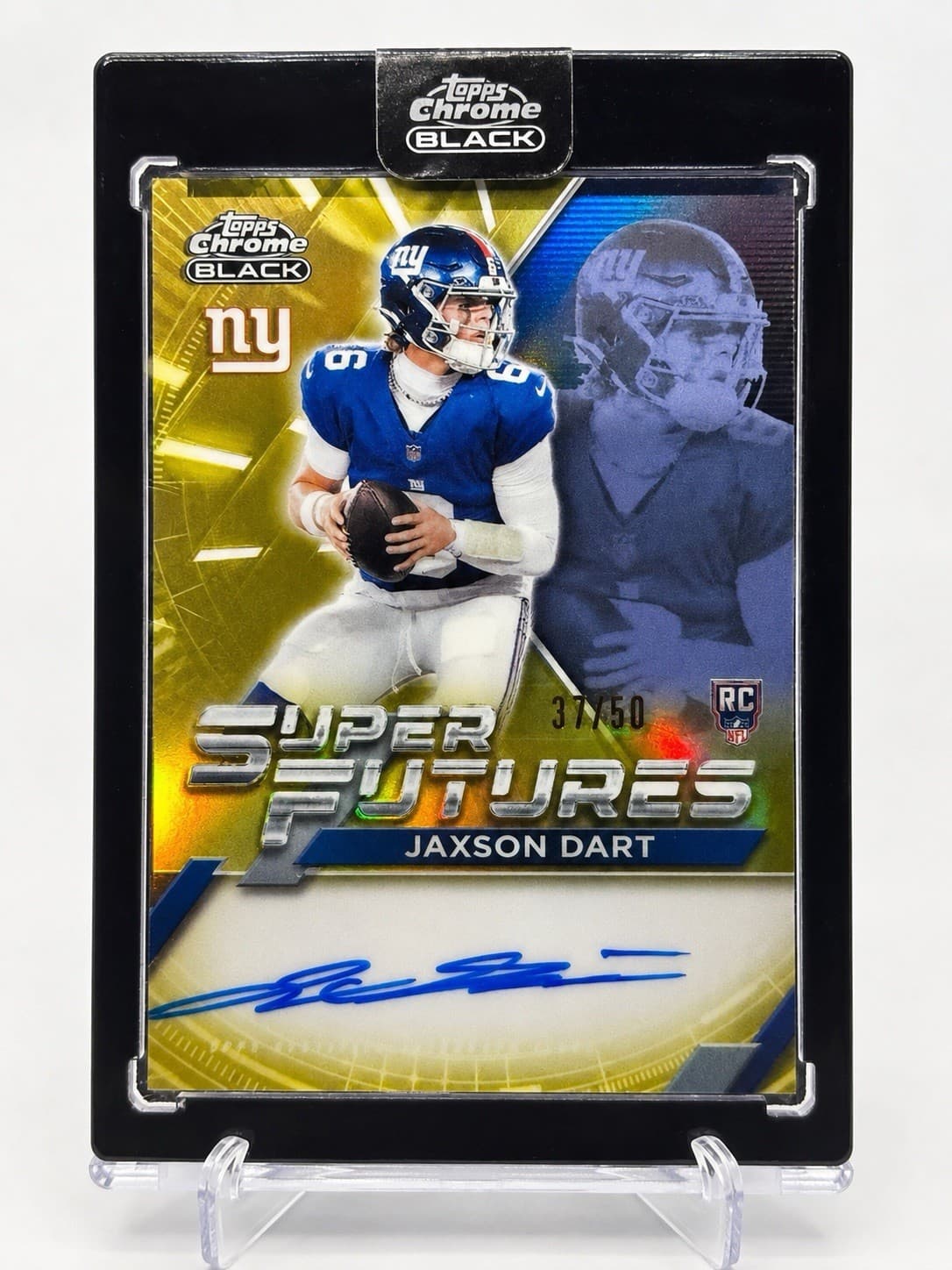 Topps Chrome Black Jaxson Dart Super Futures Auto Gold /50 Sfa-jd