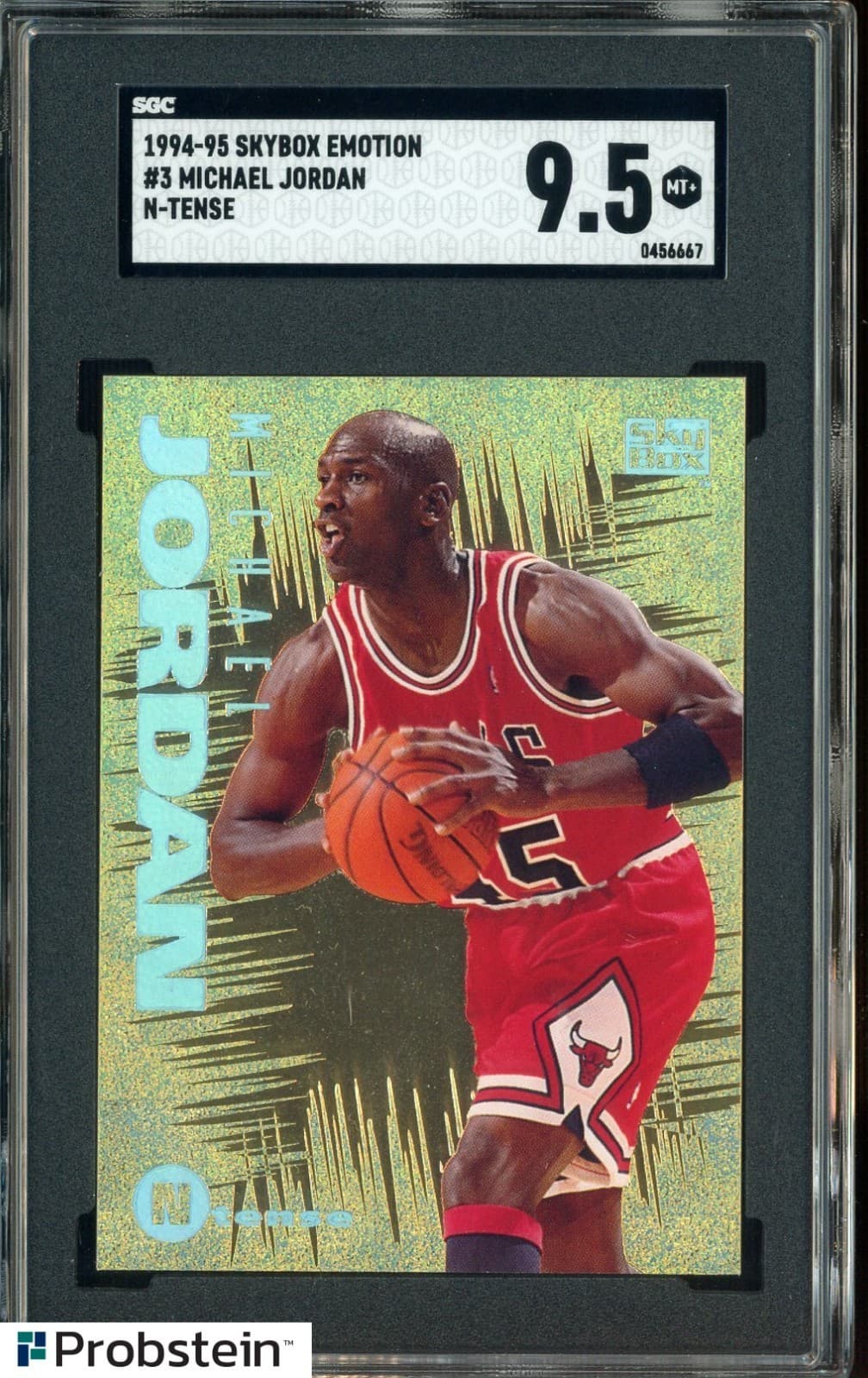 1994-95 Skybox Emotion N-Tense #3 Michael Jordan Chicago Bulls HOF SGC 9.5 MINT+