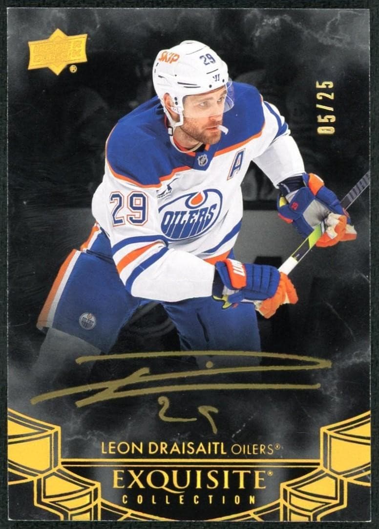 2025-26 Upper Deck Exquisite Leon Draisaitl Gold Ink Auto /25