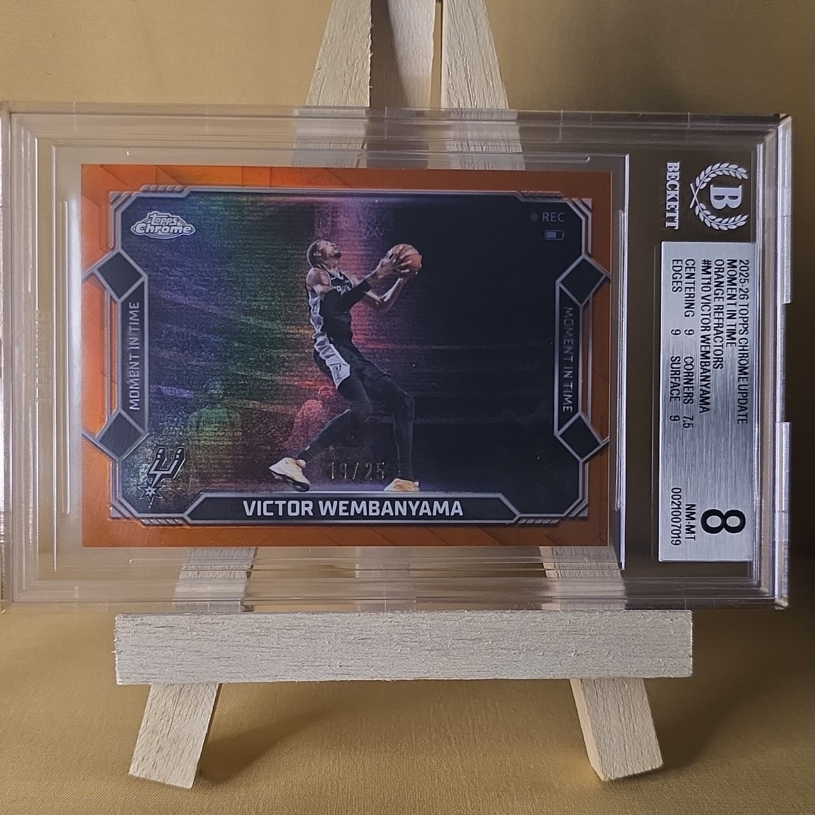 2026 Topps Chrome Update Moment In Time Victor Wembanyama Orange Refractor /25