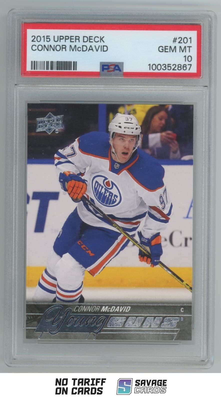 2015-16 Upper Deck Young Guns Connor McDavid PSA 10 #201 Edmonton Oilers