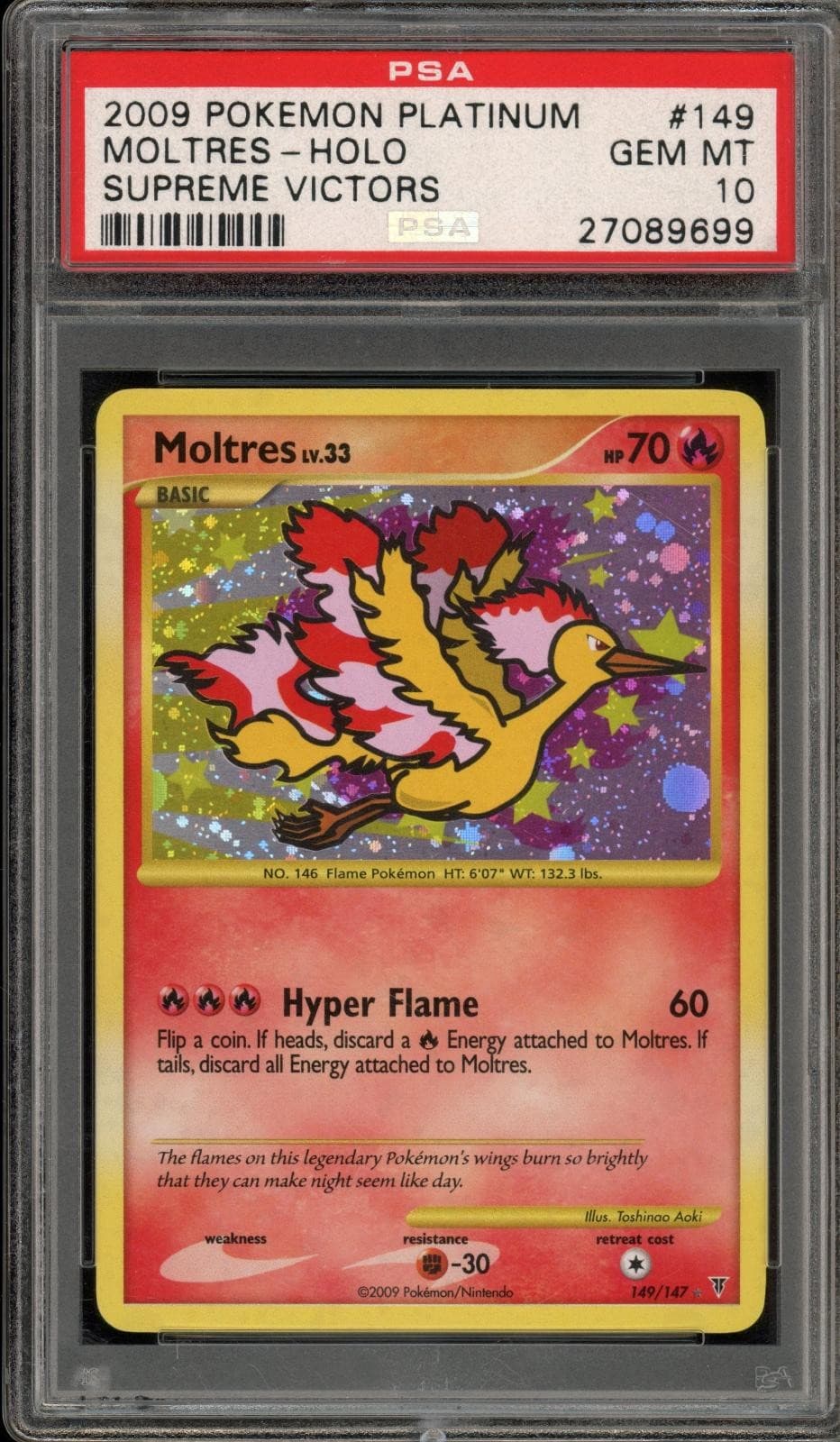 Pokemon Moltres Holo Supreme Victors 149/147 PSA 10 Gem Mint