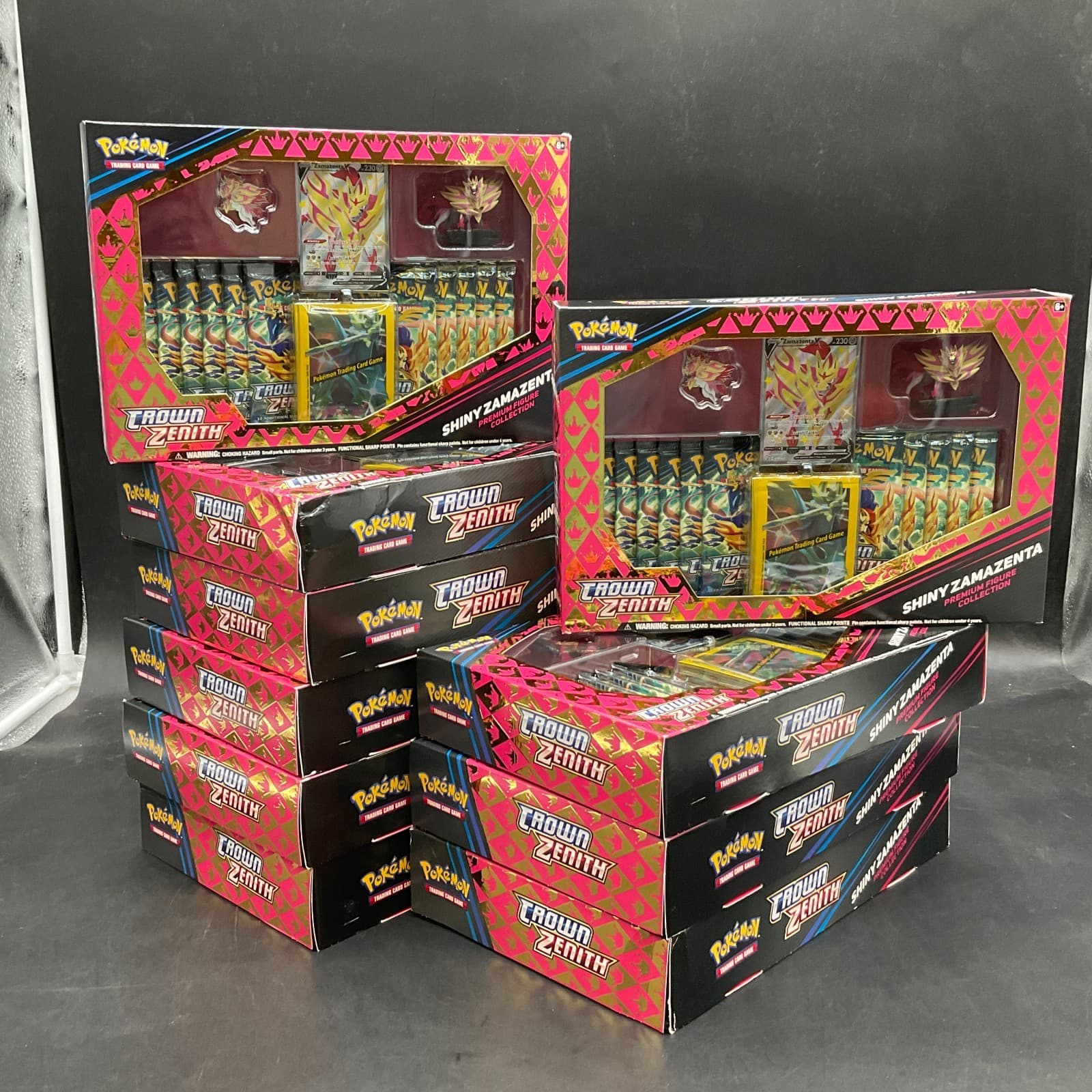Lot of (10) Pokemon Crown Zenith Shiny Zamazenta Premium Figure Collection NEW