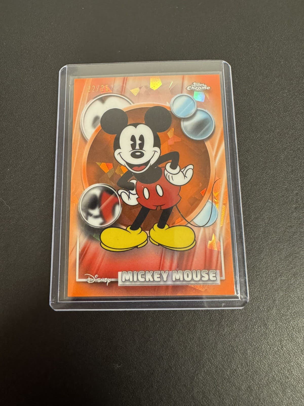 2026 Topps Chrome Disney Sapphire Mickey Mouse Orange Sapphire 22/25
