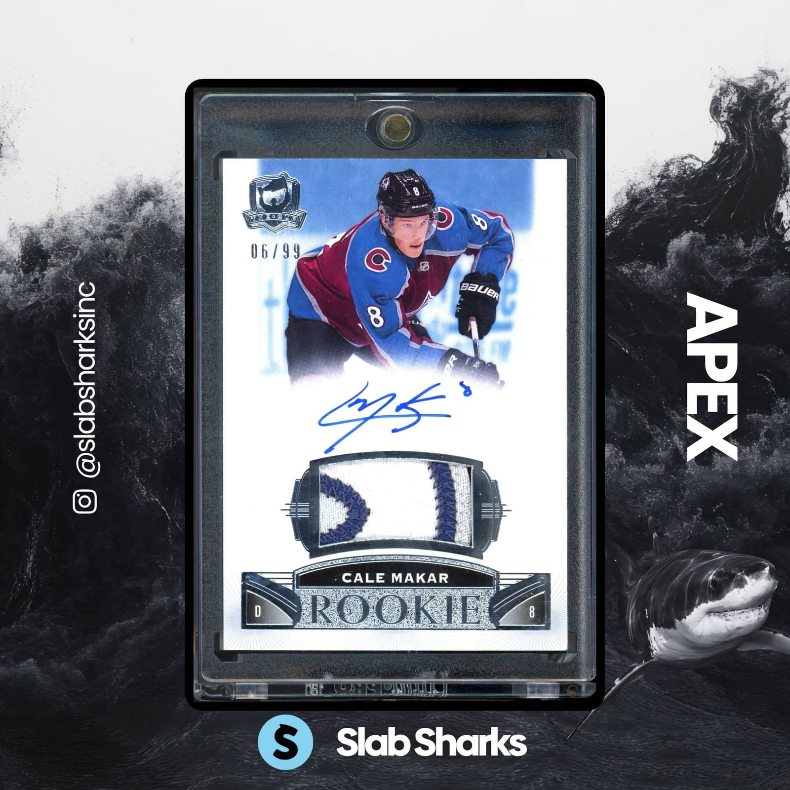2019 UPPER DECK THE CUP #62 CALE MAKAR ROOKIE PATCH AUTO /99